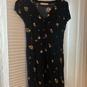 LOFT Navy Floral Women's Dress